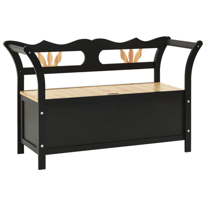 Bench Black 107x45x75.5 cm Solid Wood Fir - OLBRIT