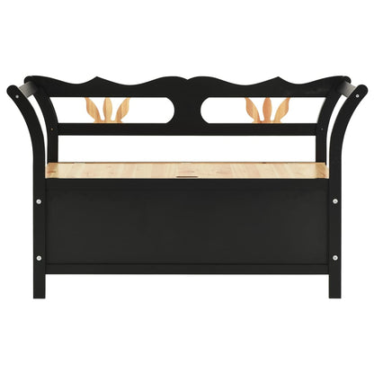 Bench Black 107x45x75.5 cm Solid Wood Fir - OLBRIT