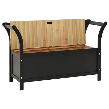 Bench Black 107x45x75.5 cm Solid Wood Fir - OLBRIT