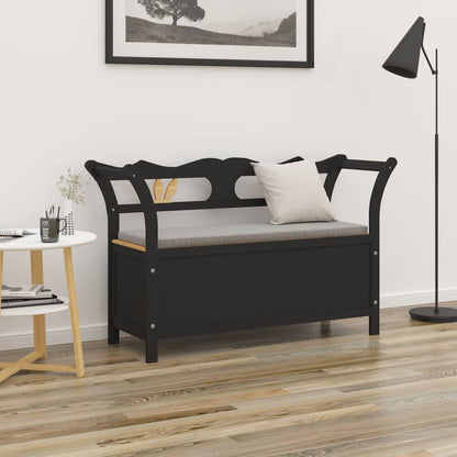 Bench Black 107x45x75.5 cm Solid Wood Fir - OLBRIT