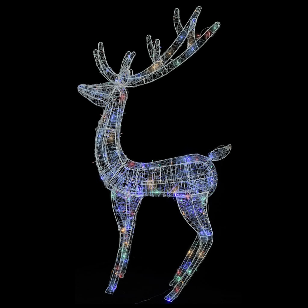 XXL Acrylic Christmas Reindeers 250 LED 2 pcs 180 cm Multicolour - OLBRIT