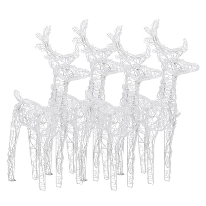 Christmas Reindeers 4 pcs Warm White 160 LEDs Acrylic - OLBRIT