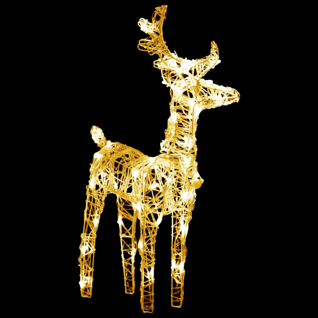 Christmas Reindeers 4 pcs Warm White 160 LEDs Acrylic - OLBRIT