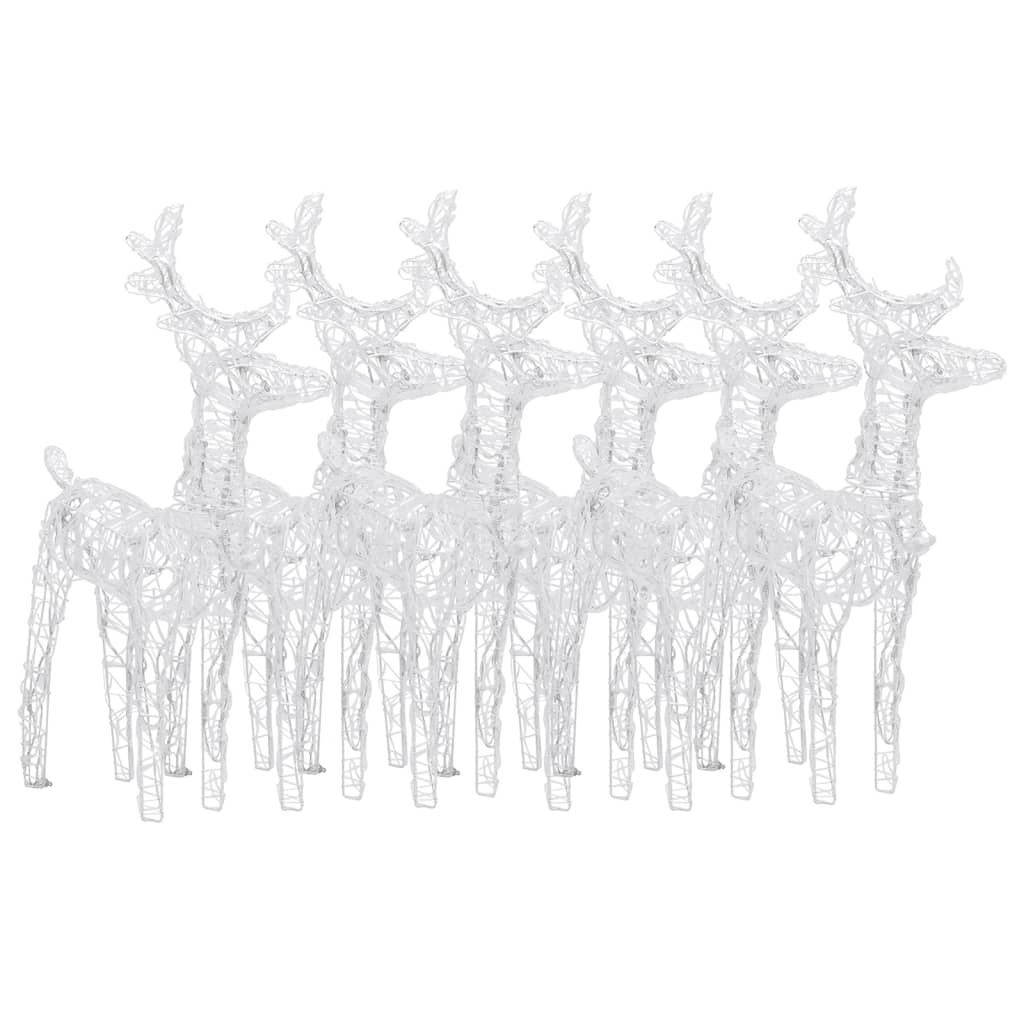 Christmas Reindeers 6 pcs Warm White 240 LEDs Acrylic - OLBRIT
