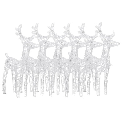 Christmas Reindeers 6 pcs Warm White 240 LEDs Acrylic - OLBRIT