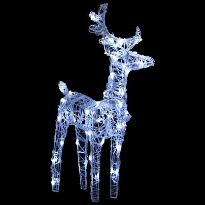Christmas Reindeers 4 pcs Cold White 160 LEDs Acrylic - OLBRIT