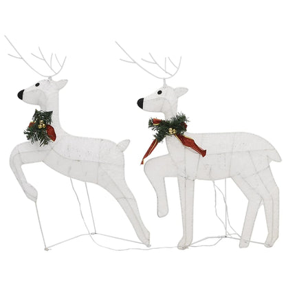 Christmas Reindeers 4 pcs White 80 LEDs - OLBRIT
