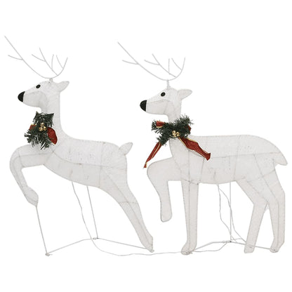 Christmas Reindeers 6 pcs White 120 LEDs - OLBRIT