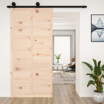 Barn Door 100x1.8x214 cm Solid Wood Pine - OLBRIT