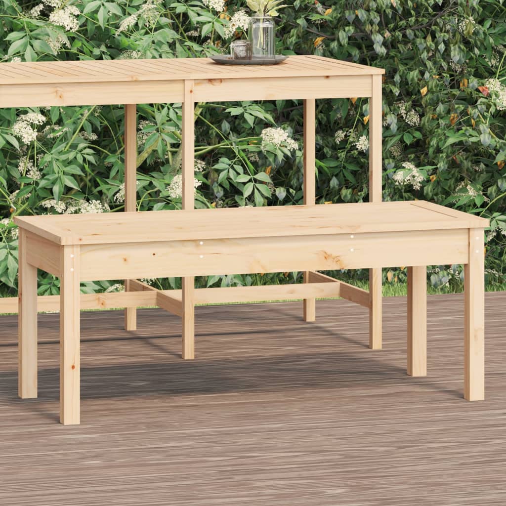 Garden Bench 109x44x45 cm Solid Wood Pine - OLBRIT
