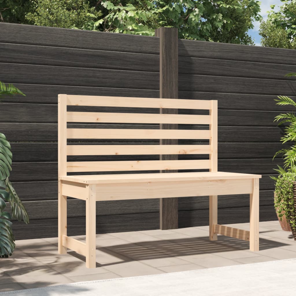 Garden Bench 109 cm Solid Wood Pine - OLBRIT