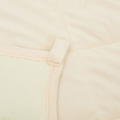 Weighted Blanket Light Cream 137x200 cm Single 10 kg Fabric - OLBRIT
