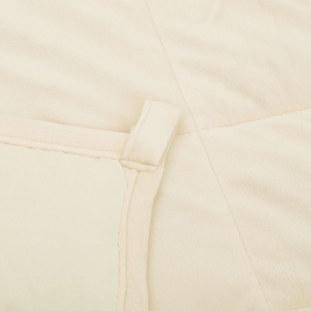 Weighted Blanket Light Cream 220x230 cm King 15 kg Fabric - OLBRIT