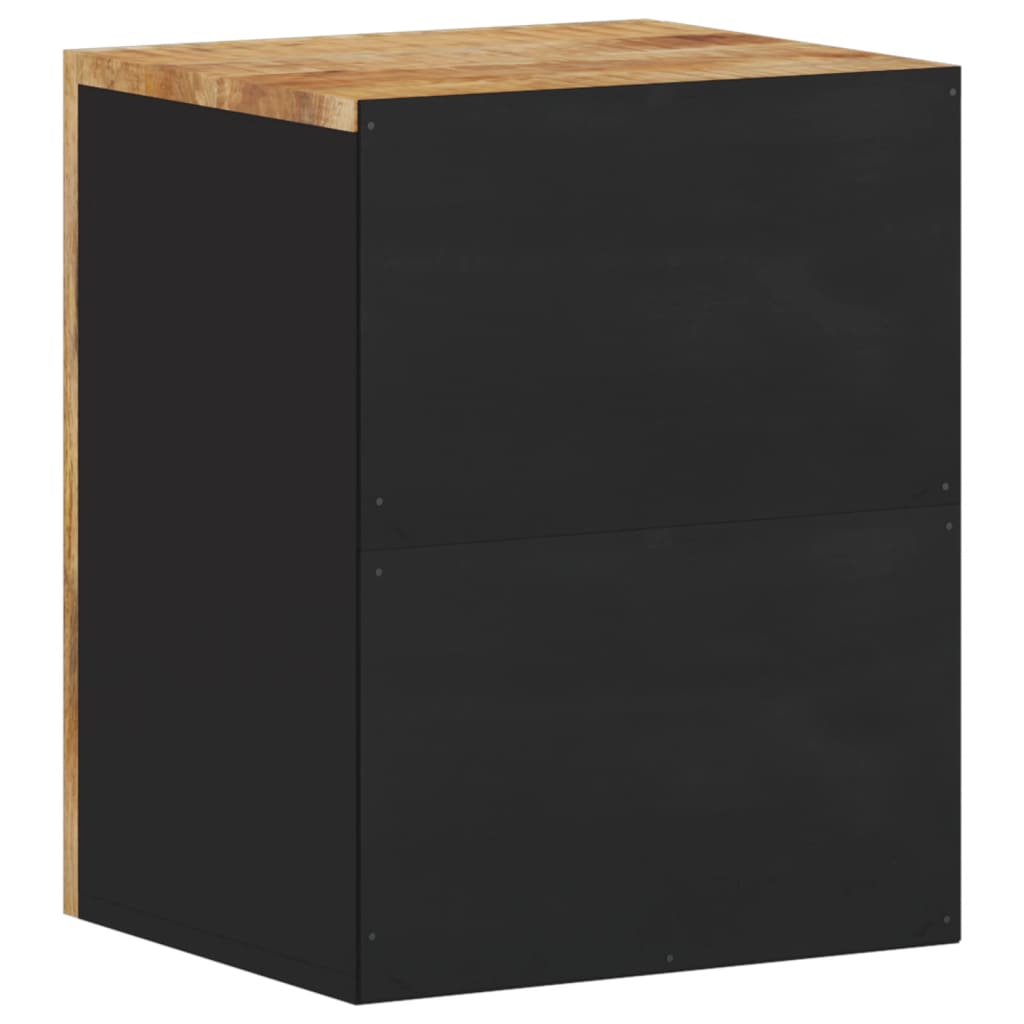 Bathroom Wall Cabinet 38x33x48 cm Solid Wood Mango - OLBRIT