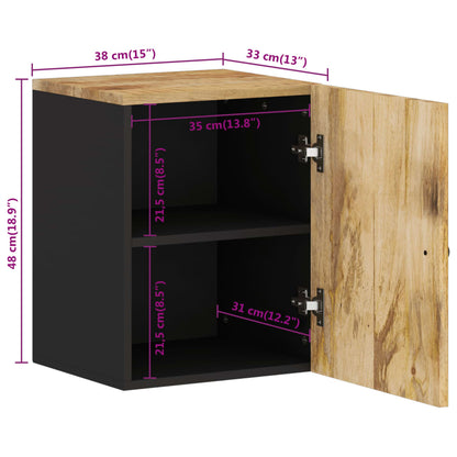 Bathroom Wall Cabinet 38x33x48 cm Solid Wood Mango - OLBRIT