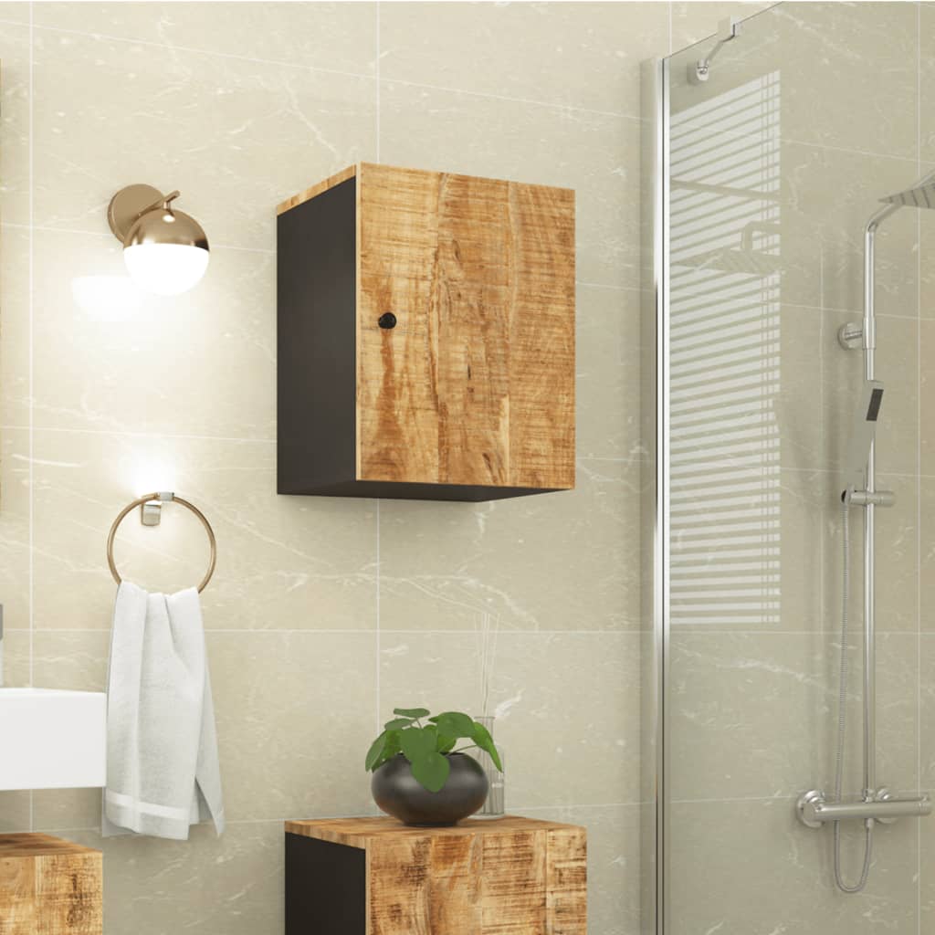 Bathroom Wall Cabinet 38x33x48 cm Solid Wood Mango - OLBRIT