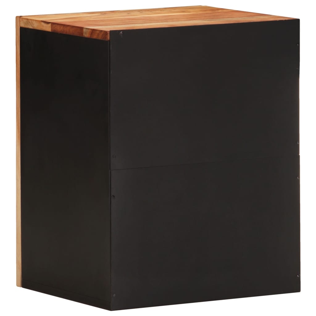 Bathroom Wall Cabinet 38x33x48 cm Solid Wood Acacia - OLBRIT