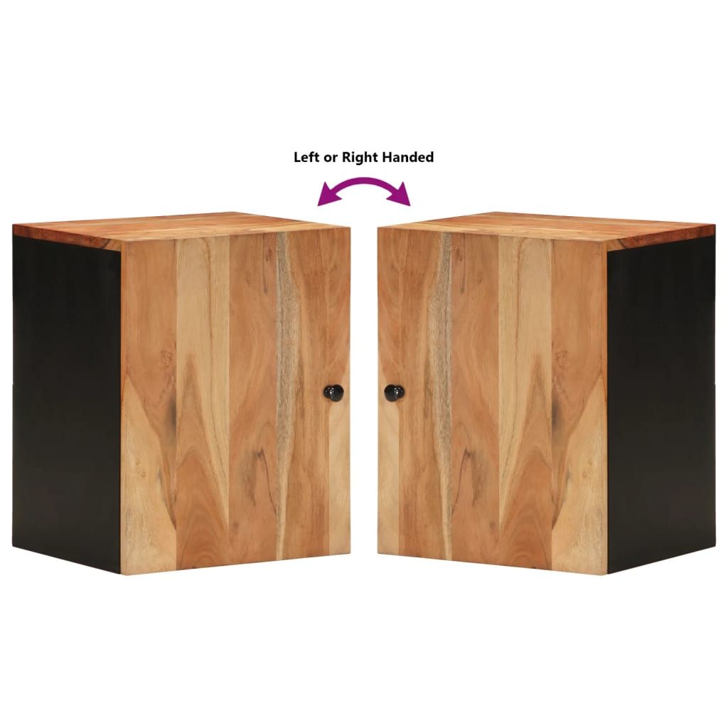 Bathroom Wall Cabinet 38x33x48 cm Solid Wood Acacia - OLBRIT