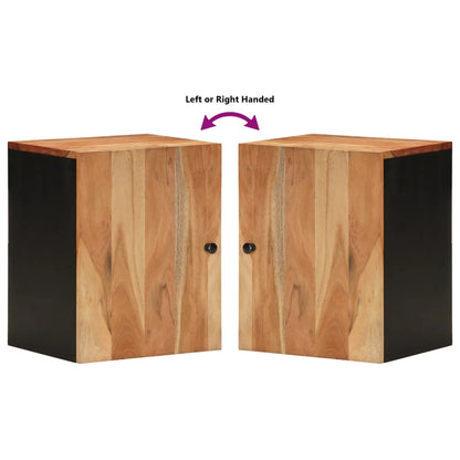 Bathroom Wall Cabinet 38x33x48 cm Solid Wood Acacia - OLBRIT