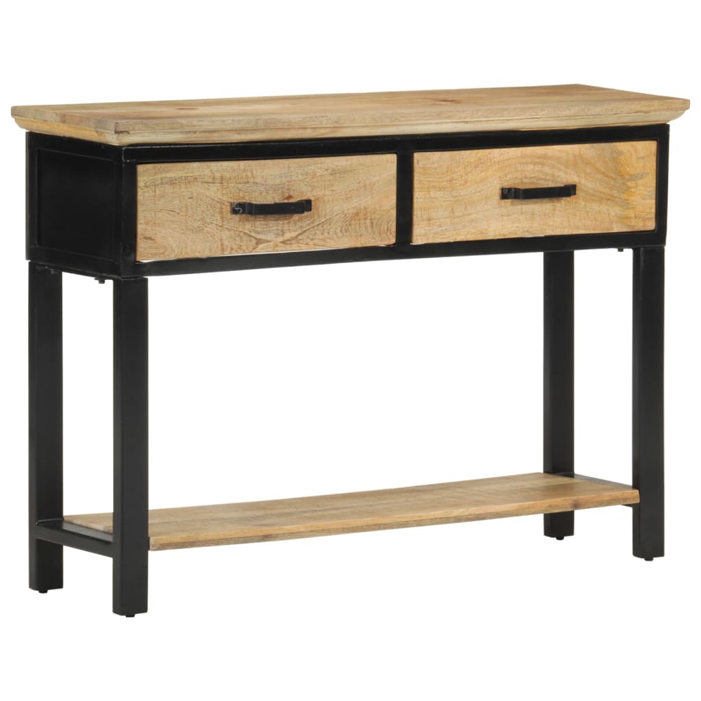 Console Table 110x30x75 cm Solid Rough Wood Mango - OLBRIT