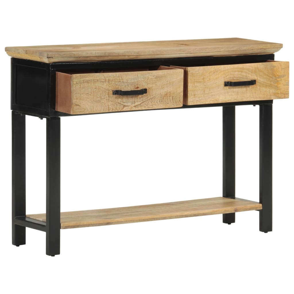 Console Table 110x30x75 cm Solid Rough Wood Mango - OLBRIT