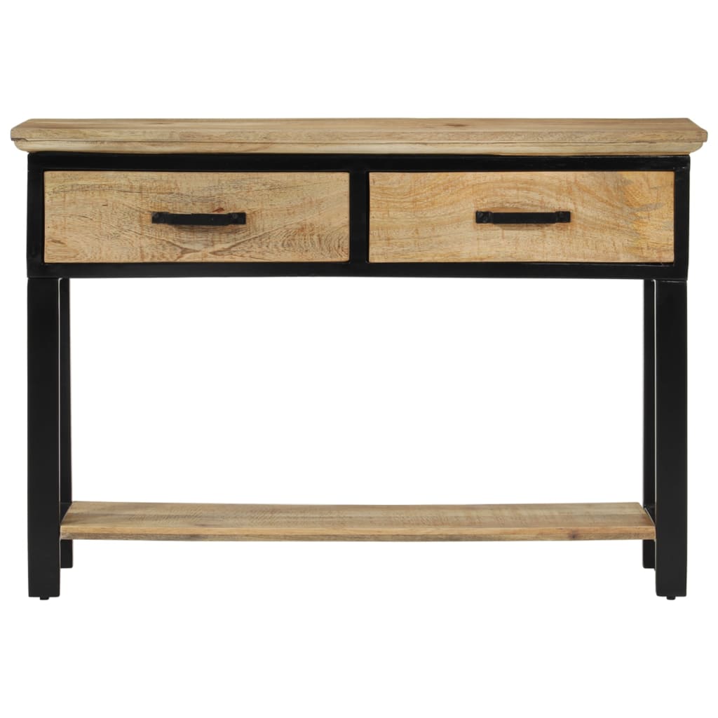 Console Table 110x30x75 cm Solid Rough Wood Mango - OLBRIT