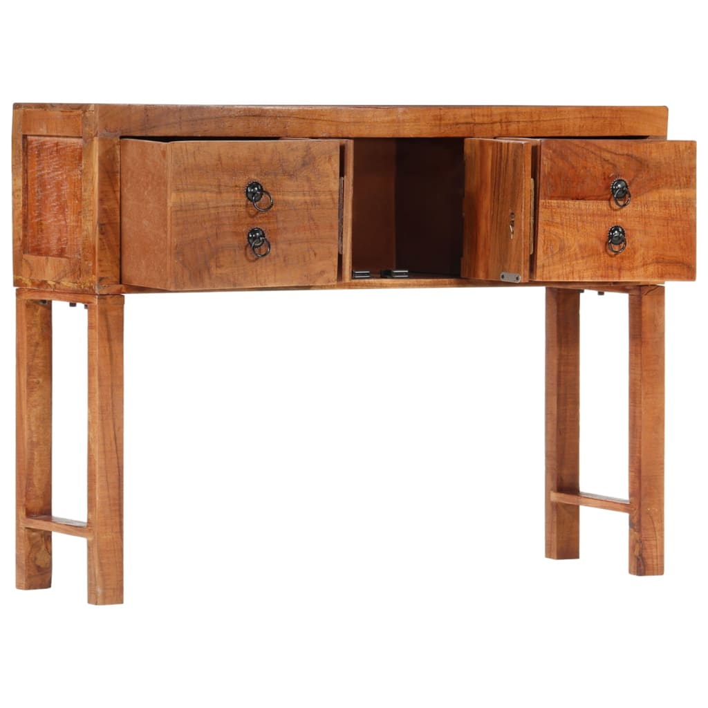 Console Table 120x32x80 cm Solid Rough Wood Acacia - OLBRIT