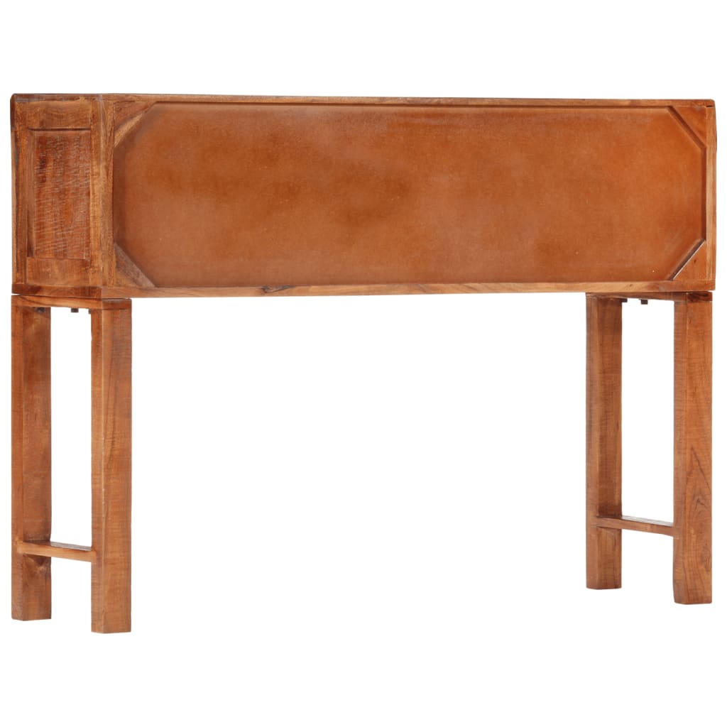 Console Table 120x32x80 cm Solid Rough Wood Acacia - OLBRIT