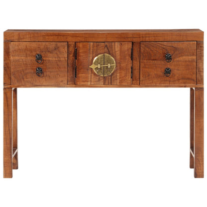 Console Table 120x32x80 cm Solid Rough Wood Acacia - OLBRIT