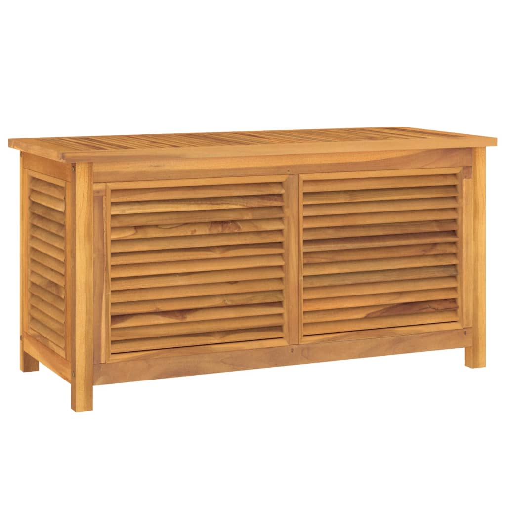 Garden Storage Box with Bag 114x50x58 cm Solid Wood Teak - OLBRIT