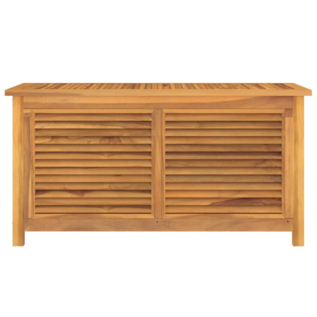 Garden Storage Box with Bag 114x50x58 cm Solid Wood Teak - OLBRIT