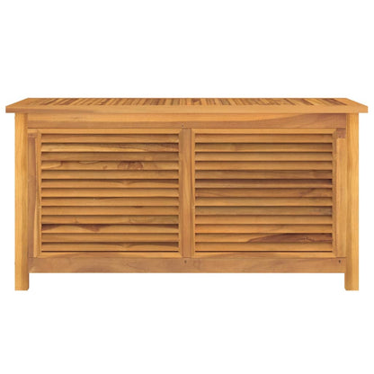 Garden Storage Box with Bag 114x50x58 cm Solid Wood Teak - OLBRIT