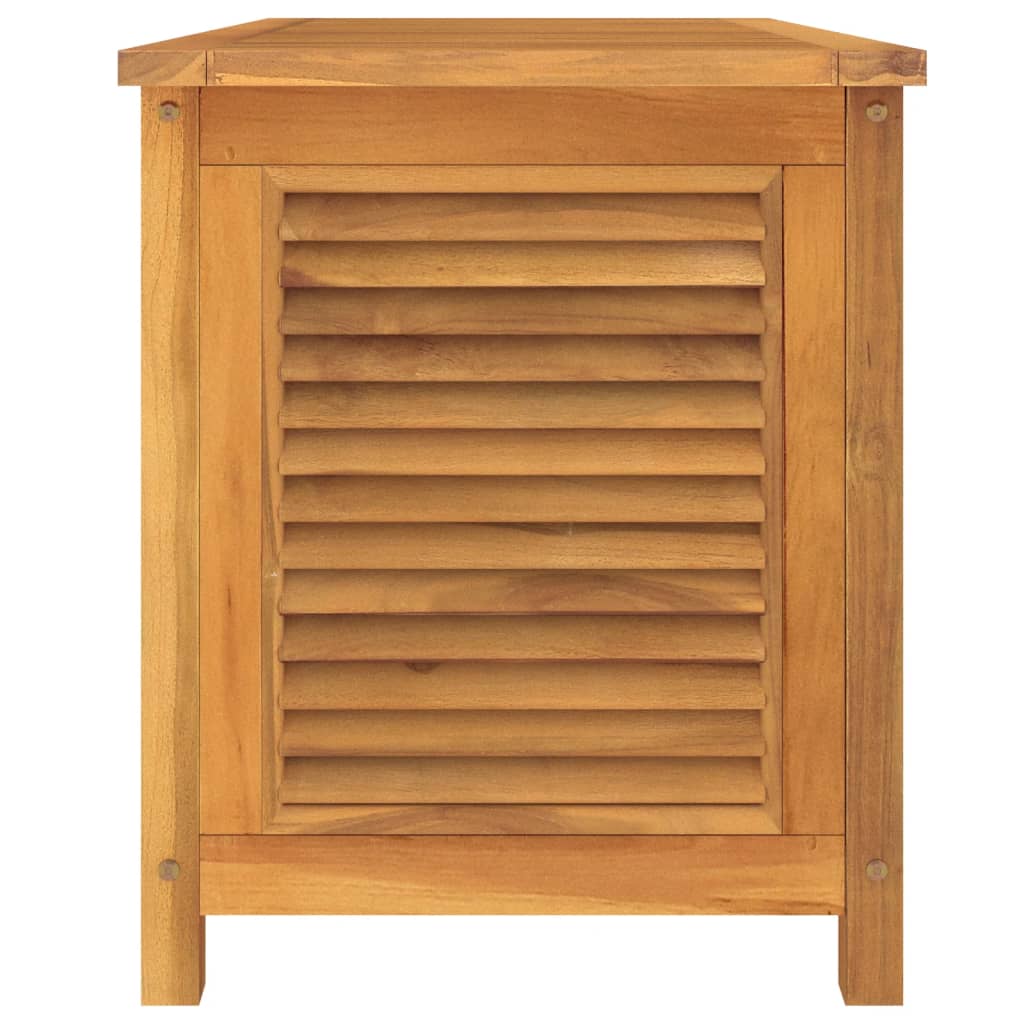 Garden Storage Box with Bag 114x50x58 cm Solid Wood Teak - OLBRIT