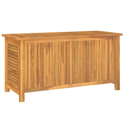Garden Storage Box with Bag 114x50x58 cm Solid Wood Teak - OLBRIT