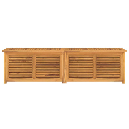 Garden Storage Box with Bag 200x50x53 cm Solid Wood Teak - OLBRIT