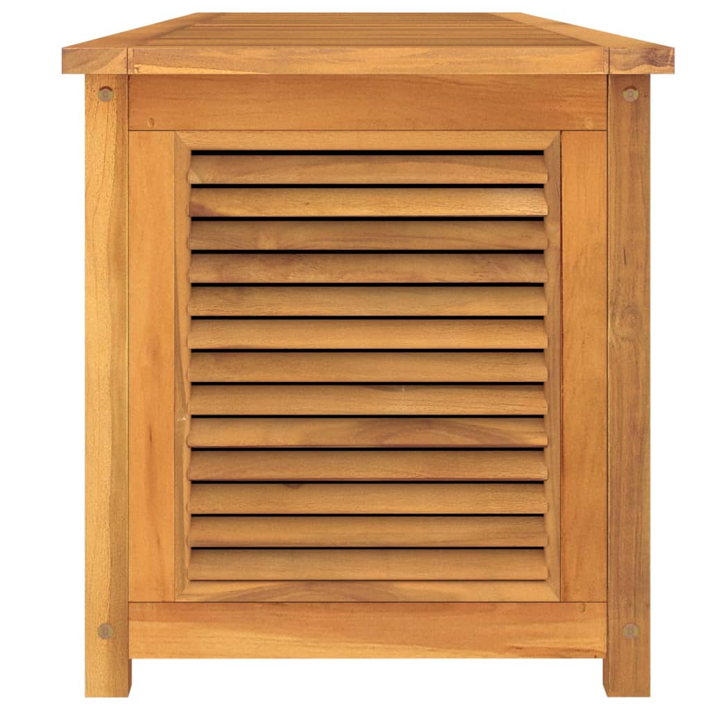 Garden Storage Box with Bag 200x50x53 cm Solid Wood Teak - OLBRIT