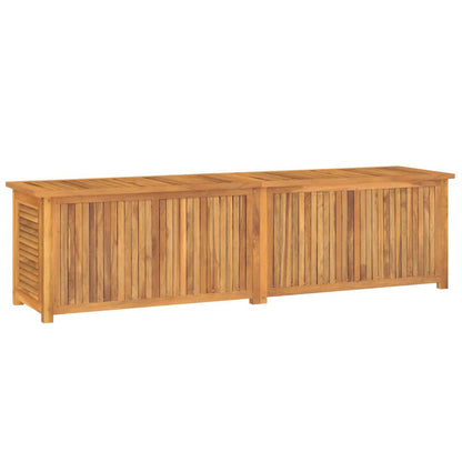 Garden Storage Box with Bag 200x50x53 cm Solid Wood Teak - OLBRIT