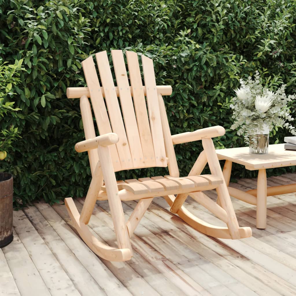 Garden Rocking Chair 69x96x101 cm Solid Wood Spruce - OLBRIT