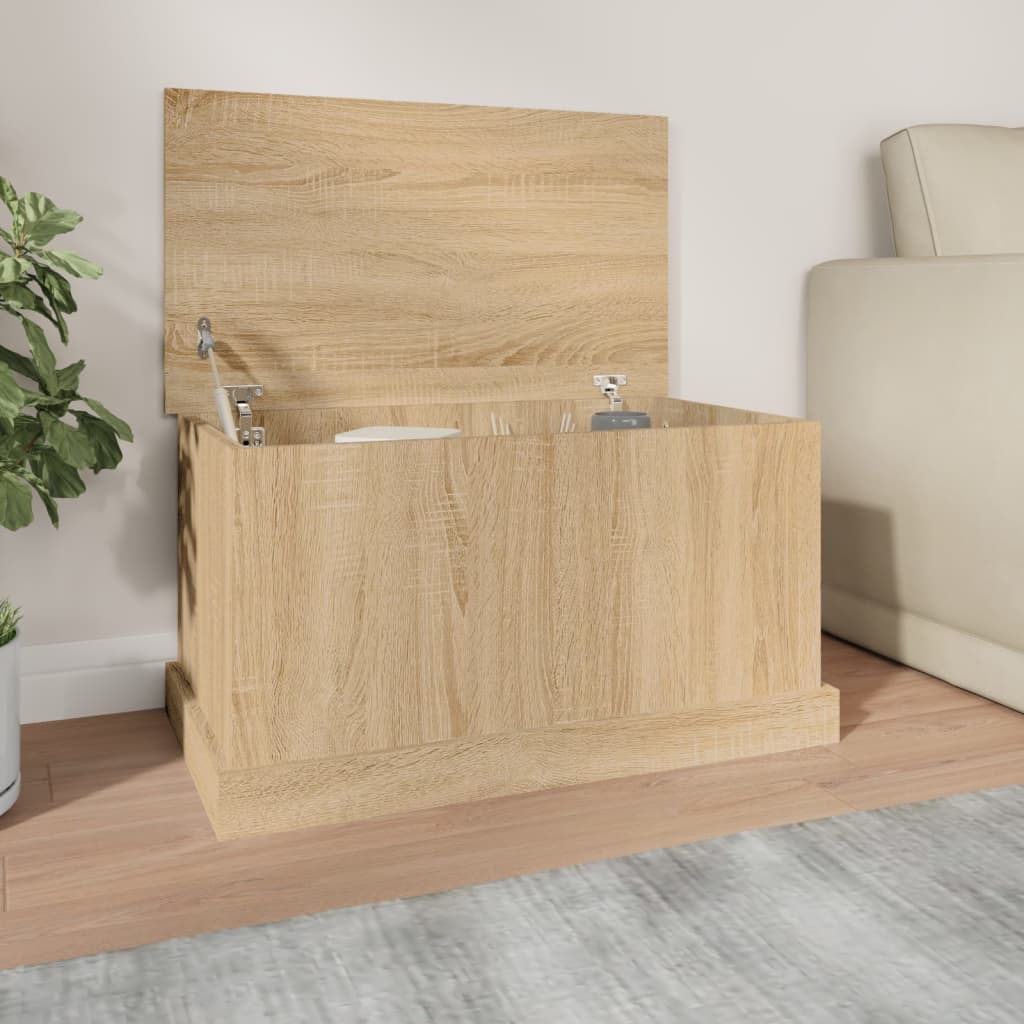 Storage Box Sonoma Oak 70x40x38 cm Engineered Wood - OLBRIT