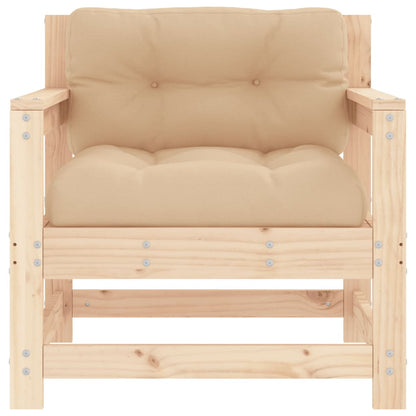Garden Chairs with Cushions 2 pcs Solid Wood Pine - OLBRIT