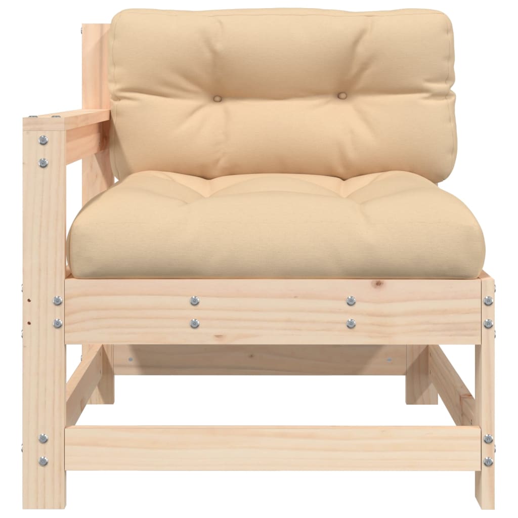 Garden Chairs with Cushions 2 pcs Solid Wood Pine - OLBRIT