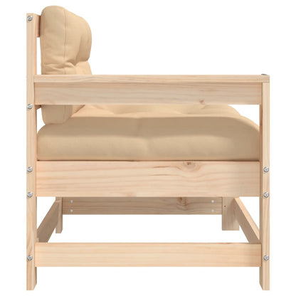 Garden Chairs with Cushions 2 pcs Solid Wood Pine - OLBRIT