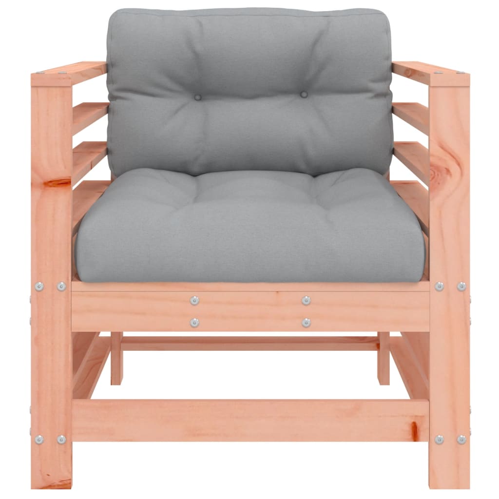Garden Chairs with Cushions 2 pcs Solid Wood Douglas - OLBRIT