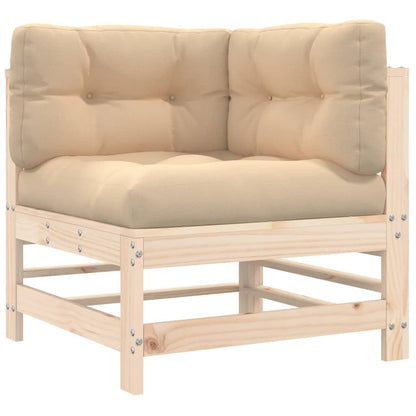 Corner Sofas with Cushions 2 pcs Solid Wood Pine - OLBRIT