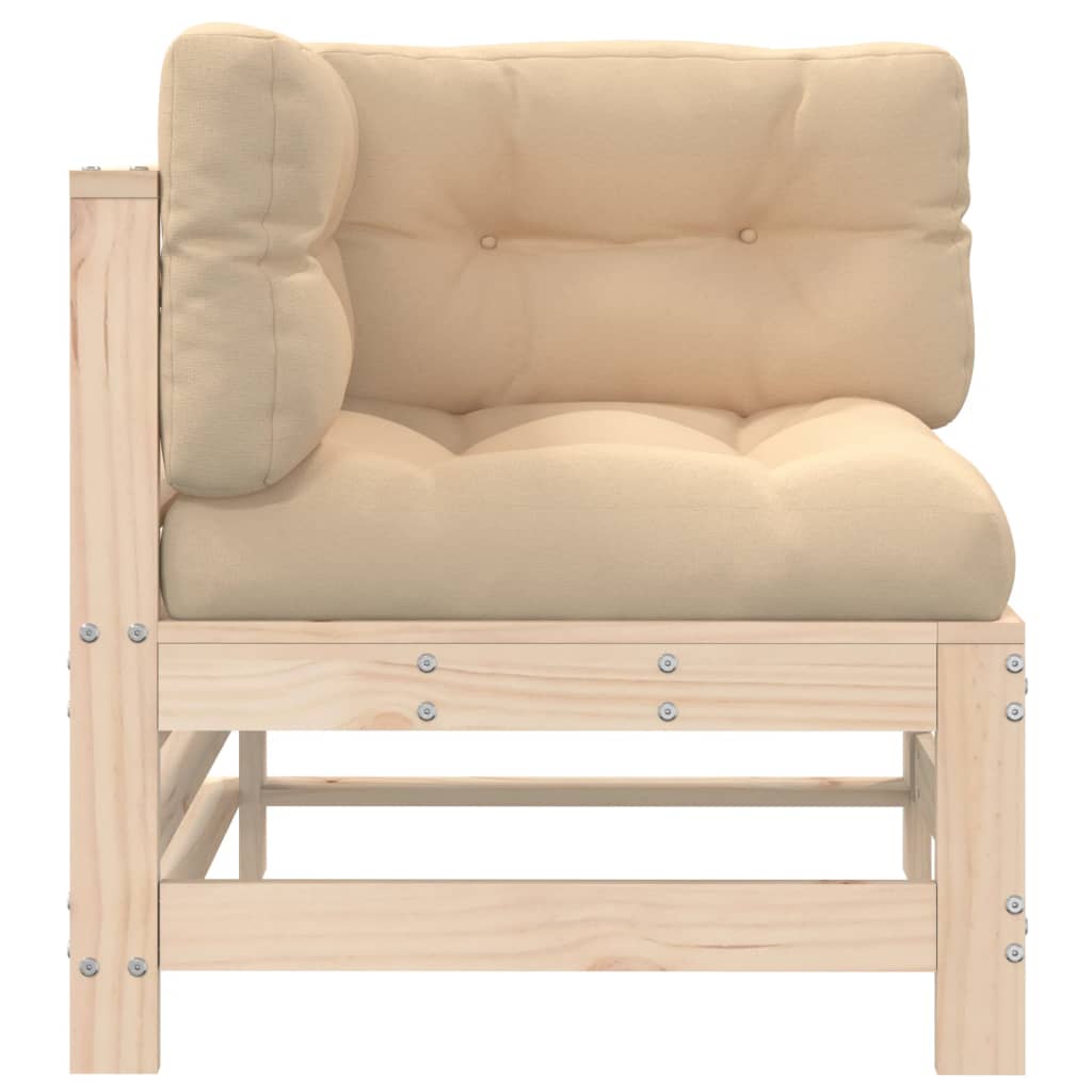 Corner Sofas with Cushions 2 pcs Solid Wood Pine - OLBRIT