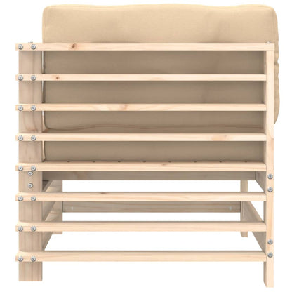 Corner Sofas with Cushions 2 pcs Solid Wood Pine - OLBRIT