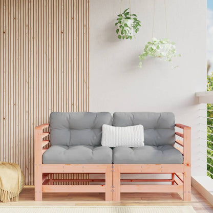 Corner Sofas with Cushions 2 pcs Solid Wood Douglas - OLBRIT