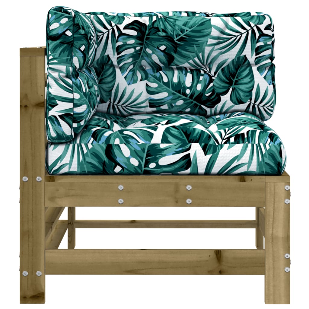 Corner Sofas with Cushions 2 pcs Impregnated Wood Pine - OLBRIT