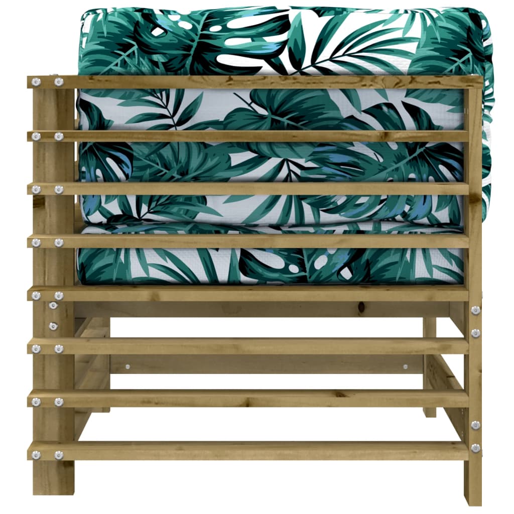 Corner Sofas with Cushions 2 pcs Impregnated Wood Pine - OLBRIT