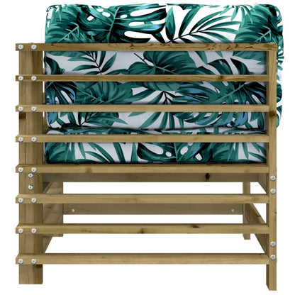 Corner Sofas with Cushions 2 pcs Impregnated Wood Pine - OLBRIT